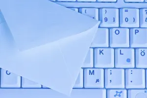 Electronic Keyboards Impressions: The keyboard of a computer and an envelope