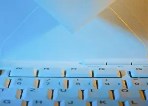 Electronic Keyboards Impressions: The keyboard of a computer and an envelope