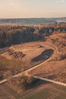 Calw District Scenery Impressions: Large hill surrounded by fields and trees