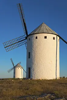 Windmill Spain Impressions: Large windmill in the sunlight with another one in the background