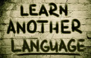 Empty Classroom Photo Impressions: Learn Another Language Concept