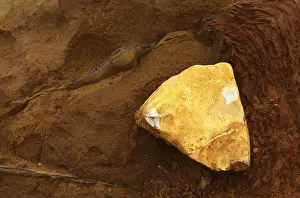 Central Europe Natural Preserves Impressions: Lines and structures, reddish rock of limonite
