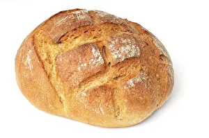 German Bread Impressions: Loaf of bread, white background