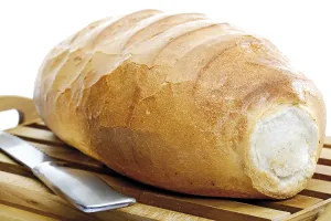 Studio Shot Bread Impressions: Loaf of white bread