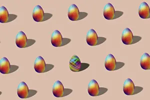Minimal Easter Concept Impressions: Luxury Easter egg pattern made