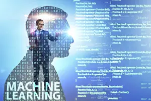 Artificial Intelligence Image Impressions: Machine learning concept as modern technology