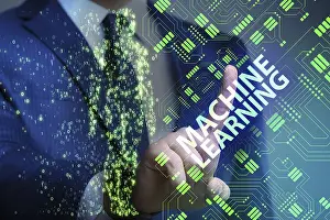Artificial Intelligence Image Impressions: Machine learning concept as modern technology