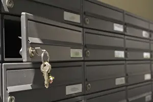 European Postal Service Impressions: Mailboxes in a residential complex