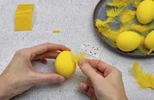 Easter Chick Decoration Impressions: How to make a chick from eggs for Easter decor