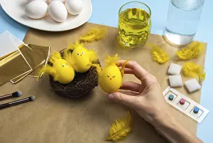 Chick From Eggs Tutorial Impressions: How to make a chick from eggs for Easter decor