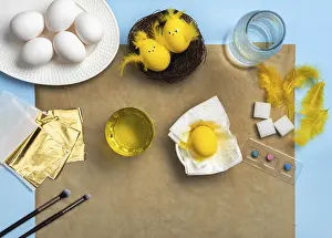 Handmade Easter Decorations Impressions: How to make a chick from eggs for Easter decor