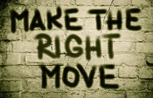 Motivational Image Impressions: Make The Right Move Concept