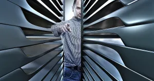 Digital Composing Techniques Impressions: Man pointing towards the camera