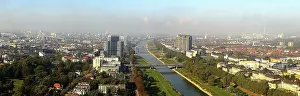 Deserted Cityscape Germany Impressions: Mannheim from above