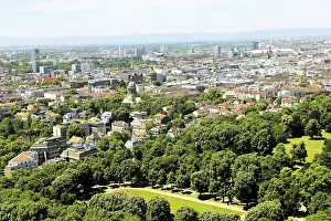 Deserted Cityscape Europe Impressions: Mannheim from above