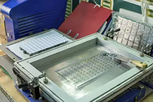 Computer Hardware Technology Impressions: Manufacturing facility. LED panel before application of thermal paste