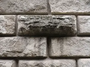 Rustic Stone Background Impressions: Massive limestone wall ? Structure texture background