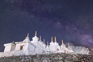Traditional Indian Architecture Impressions: Under a mesmerizing starry sky in Diskit