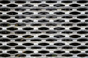 Metal Grid Pattern Impressions: Metal grid with pattern, full format