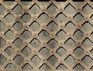 Uninhabited Metal Landscape Impressions: Metal surface as a background texture pattern