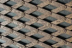 Deserted Industrial Scene Impressions: Metal surface as a background texture pattern