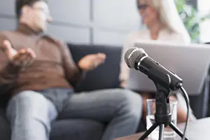 Radio Broadcasting Equipment Impressions: Microphone interview