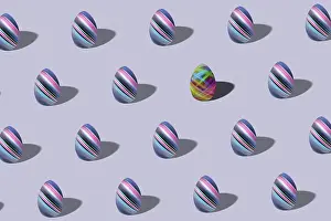 Colorful Easter Eggs Impressions: Modern Colorful Easter egg pattern made