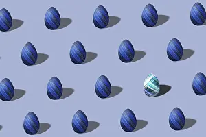 Traditional Easter Symbols Impressions: Modern Colorful Easter egg pattern made
