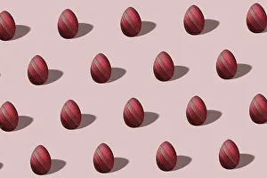 Minimal Easter Concept Impressions: Modern Colorful Easter egg pattern made