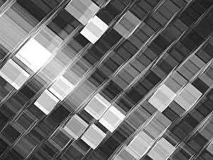 Art Numérique Impressions: Technologie de fond d'écran monochrome - image générée par ordinateur abstraite.
