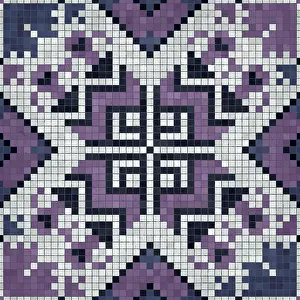 Geometric Mosaic Art Impressions: Mosaic tiles background, seamless vector pattern