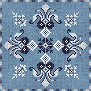 Marble Floor Pattern Impressions: Mosaic tiles background, seamless vector pattern