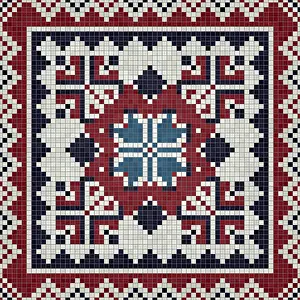 Mosaic Artwork Illustration Impressions: Mosaic tiles background, seamless vector pattern