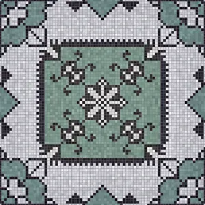 Geometric Mosaic Art Impressions: Mosaic tiles background, seamless vector pattern
