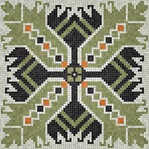 Ceramic Tile Design Impressions: Mosaic tiles background, seamless vector pattern