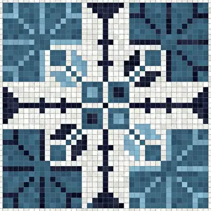Decorative Ceramic Tiles Impressions: Mosaic tiles background, seamless vector pattern