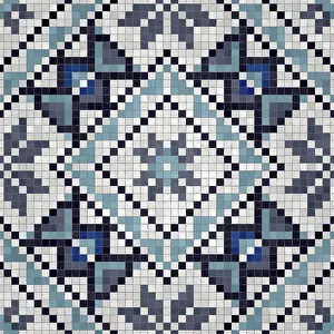 Ceramic Tile Design Impressions: Mosaic tiles background, seamless vector pattern