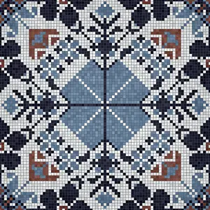 Ceramic Tile Design Impressions: Mosaic tiles background, seamless vector pattern