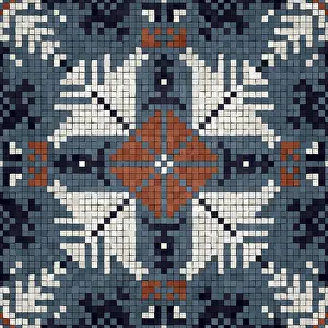 Ceramic Tile Design Impressions: Mosaic tiles background, seamless vector pattern