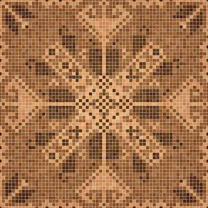 Baroque Interior Decoration Impressions: Mosaic tiles background, seamless vector pattern