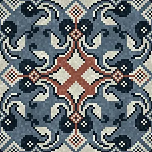 Ceramic Tile Design Impressions: Mosaic tiles background, seamless vector pattern