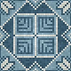 Abstract Mosaic Pattern Impressions: Mosaic tiles background, seamless vector pattern