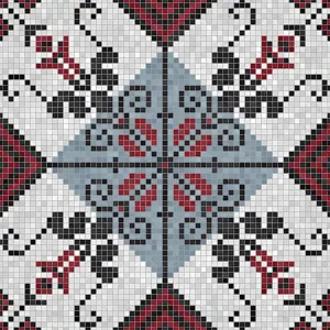 Ceramic Tile Design Impressions: Mosaic tiles background, seamless vector pattern