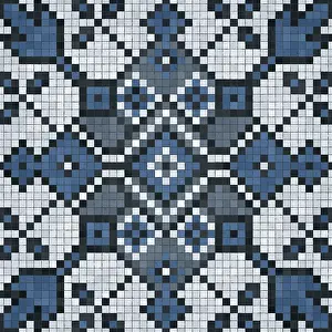 Ornate Ceramic Tile Pattern Impressions: Mosaic tiles background, seamless vector pattern