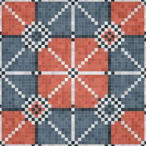 Vintage Ceramic Tile Design Impressions: Mosaic tiles background, seamless vector pattern
