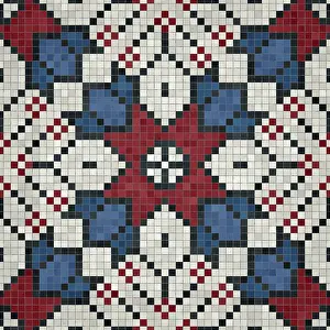 Seamless Mosaic Tile Pattern Impressions: Mosaic tiles background, seamless vector pattern