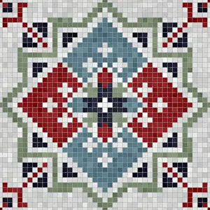 Seamless Mosaic Tile Pattern Impressions: Mosaic tiles background, seamless vector pattern
