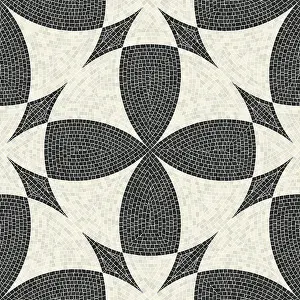 Seamless Pattern Background Impressions: Mosaic tiles, repeating pattern. Vector template