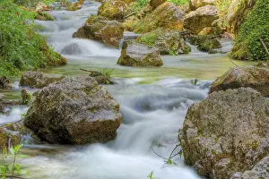 Time Exposure Water Flow Impressions: Mountain stream