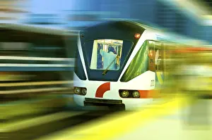 Local Public Transportation Impressions: Moving train